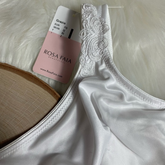 Rosa Faia Grazie White Underwired Full Cup Bra - Picture 4 of 6